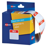 Avery Label Dispenser Wednesday Freezer Safe 24x24mm 100 Pack